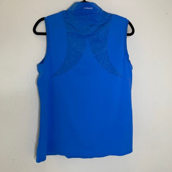 Annika Cutter & Buck Sleeveless Golf Polo Blue Sz Large - Picture 7 of 11
